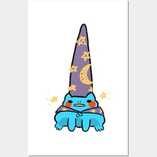 Wizard frog blue Posters and Art